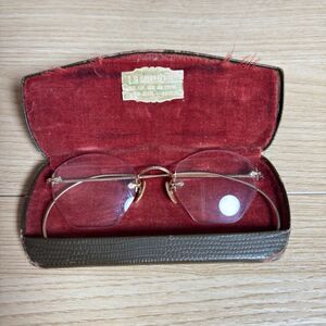 American Optical AO Numont Ful-vue B&L 1/10 12K GF Gold Hexagon Rimless Glasses